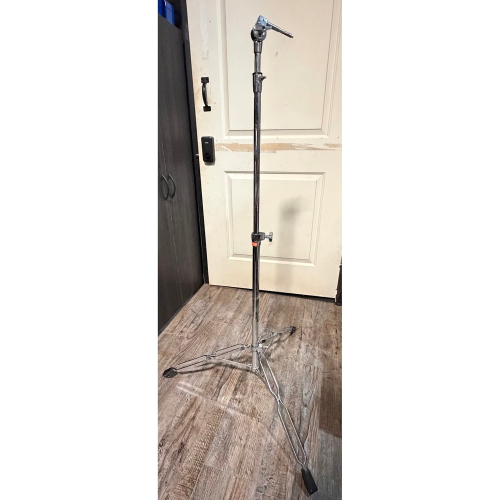 Percussion Plus Straight Cymbal Stand Chrome Double Braced Drum Hardware
